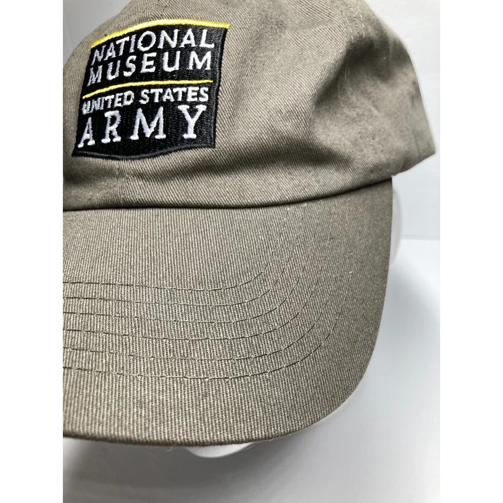 National Museum United States Army Hat Cap Gray Adjustable‎ Strapback Cotton